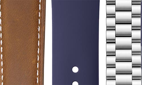 Shop The Posh Tech Assorted 3-pack Apple Watch® Watchbands In Silver/brown/blue