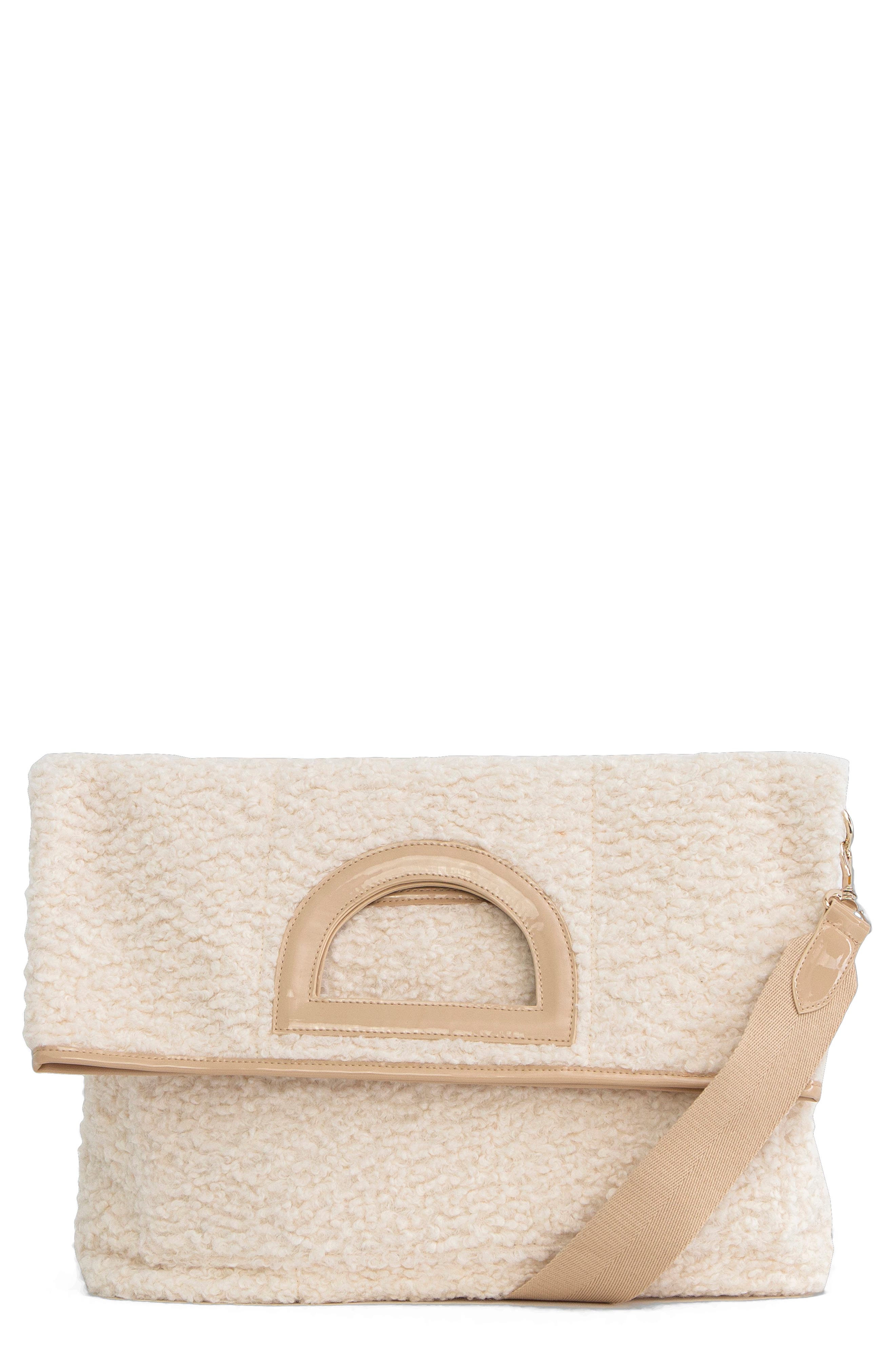 faux shearling bag