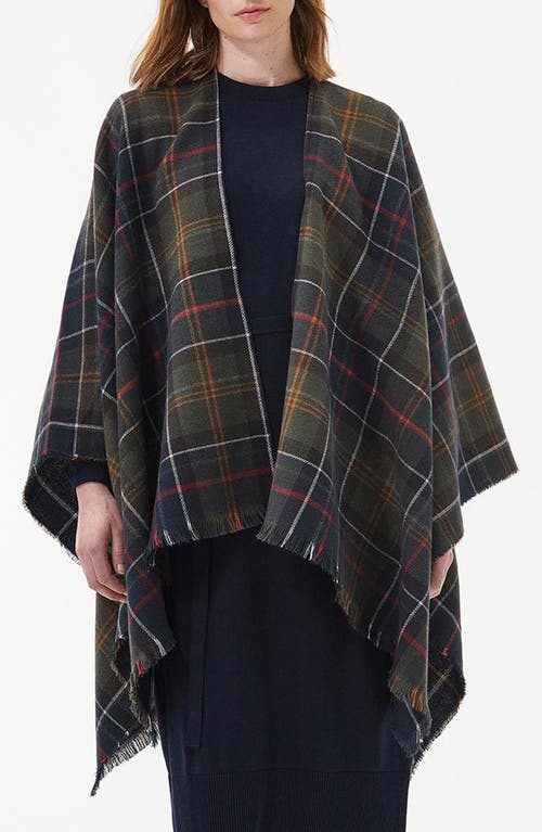 Shop Barbour Montieth Reversible Wrap In Green/black