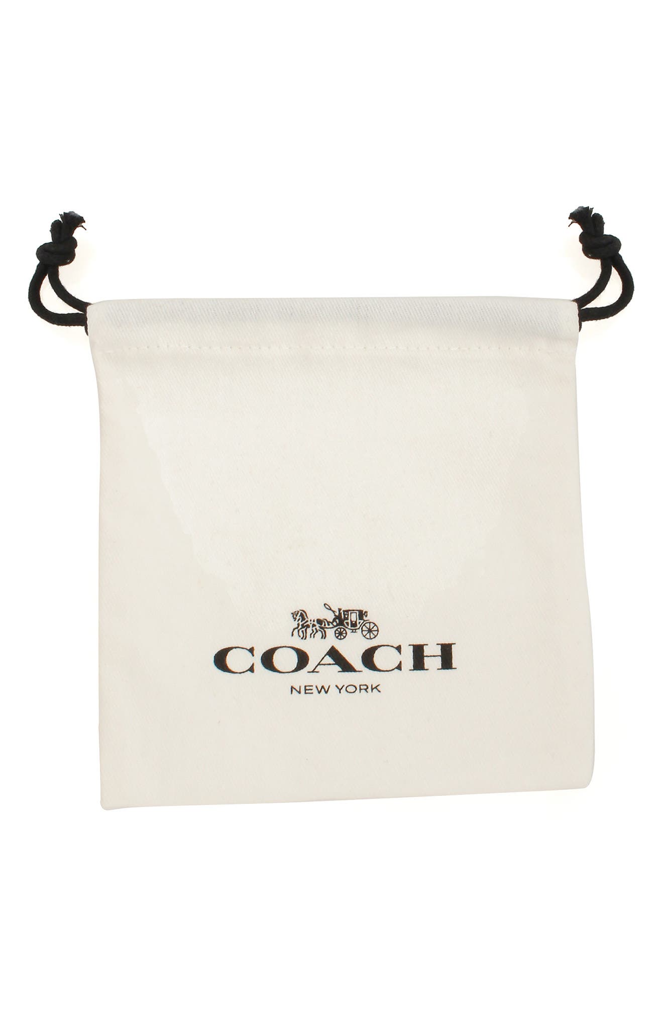 coach heart huggie earrings