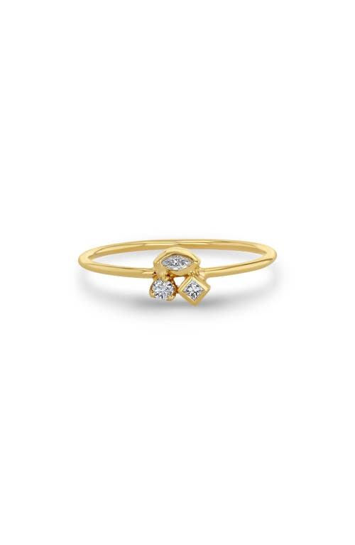 Zoë Chicco Diamond Cluster Ring in 14K Yellow Gold at Nordstrom, Size 6.5