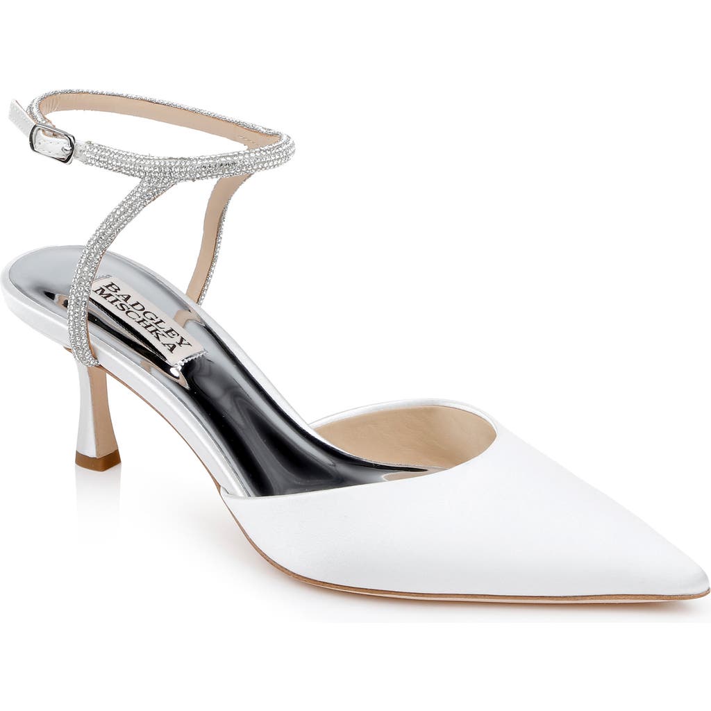 BADGLEY MISCHKA BADGLEY MISCHKA COLLECTION AUTUMN POINTED TOE ANKLE STRAP PUMP