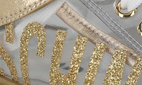 Moschino Transparent Sneaker In Gold