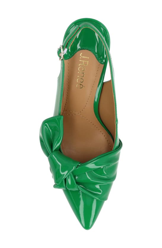 Shop J. Reneé Lenore Pointed Toe Slingback Pump In Green