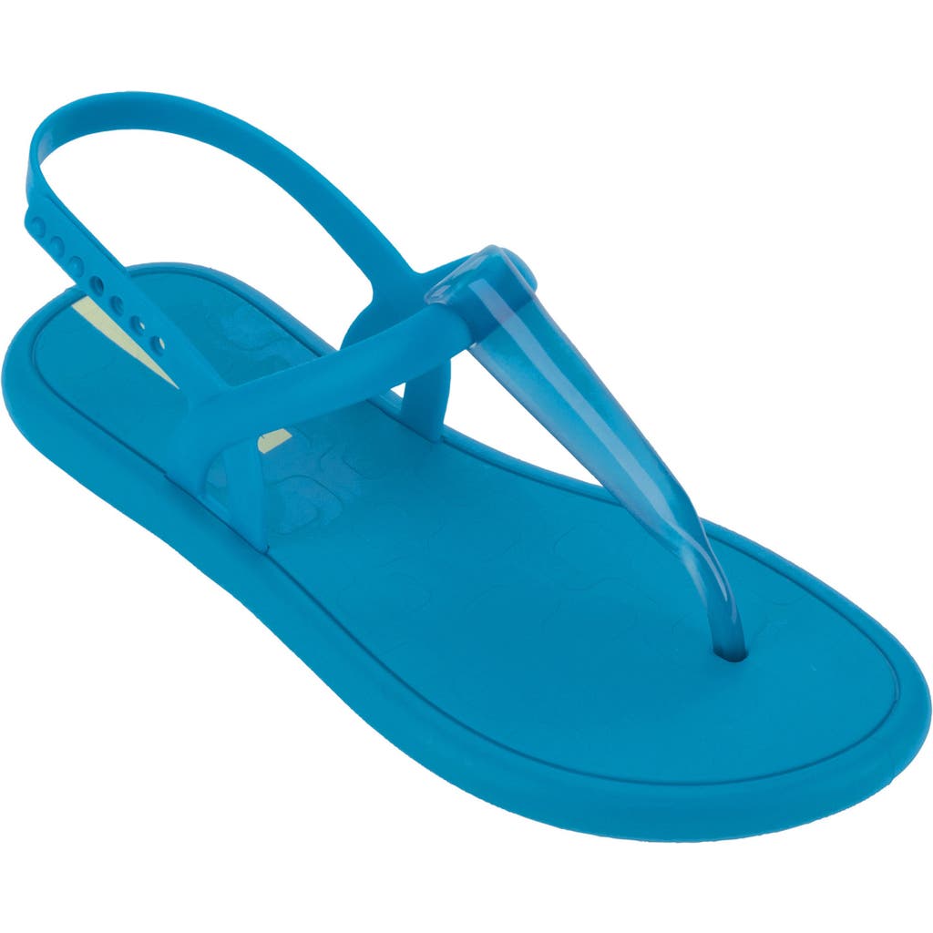 Ipanema Glossy Sandal In Blue/transparent Blue