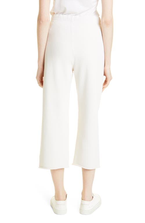 Shop Frank & Eileen Catherine Crop Wide Leg Sweatpants In Vintage White