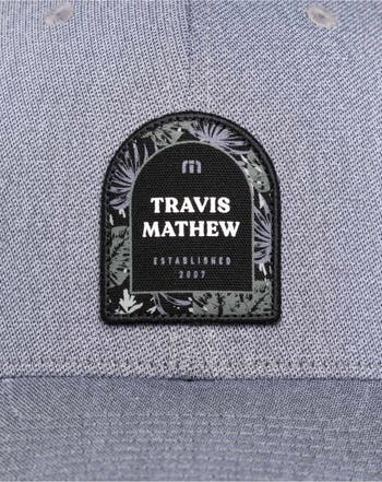 TravisMathew Men's Best Beach Snapback Golf Hat in Heather Quiet Shade