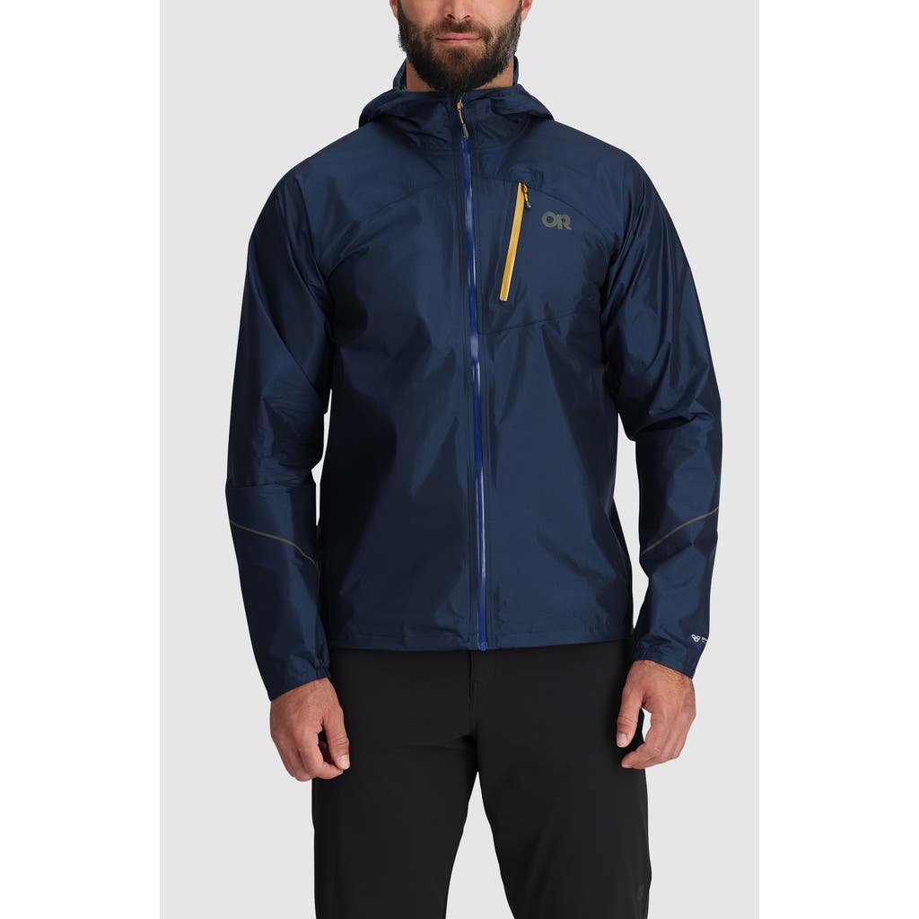 Outdoor Research Helium Rain Ultralight Hooded Jacket In Harbor