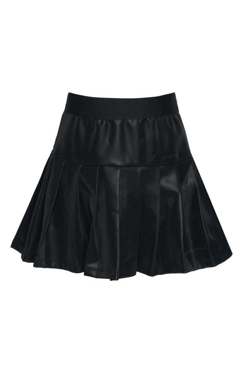 Kids' Pleated Faux Leather Skirt (Toddler & Little Kid)
