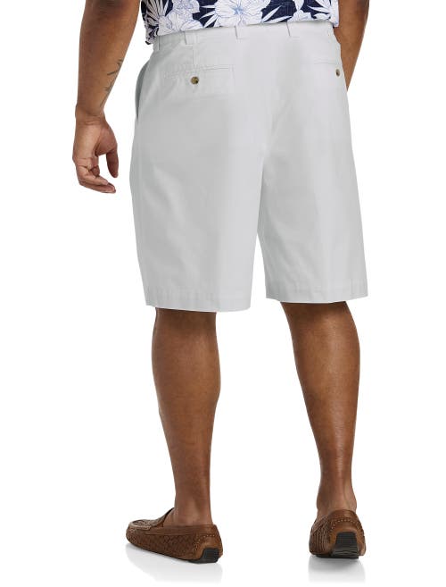 Oak Hill By Dxl Comfort Stretch Chino Shorts In Gray Violet