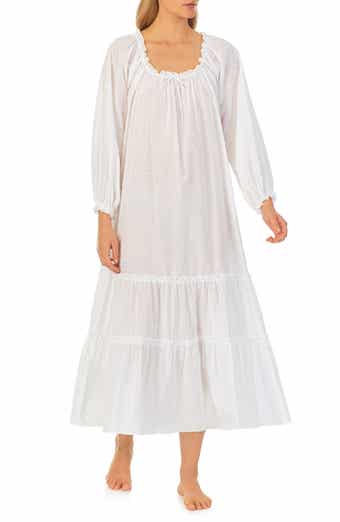 SALE NWT EILEEN WEST Cotton Dreamtime Jersey Nightgown Gown Long Sleeves Sz  S