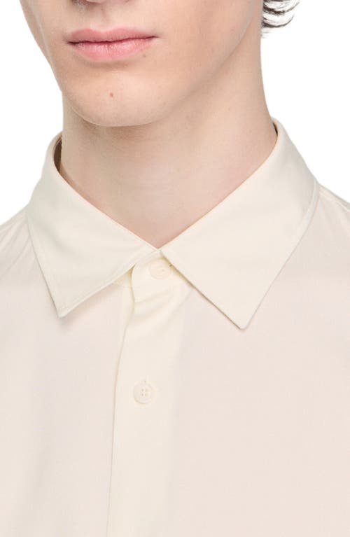 Shop Sandro Long-sleeved Loose-fit Shirt In White