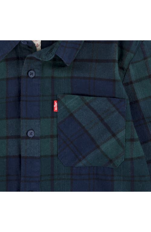 Shop Levi's Kids' Flannel Shirt In Sycamore