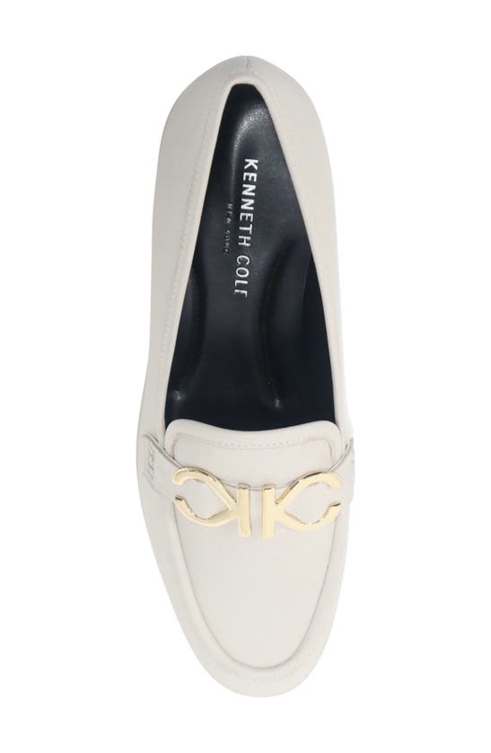 Kenneth Cole New York Women's Lydia Round Toe Slip-on Loafers In Bone Leather