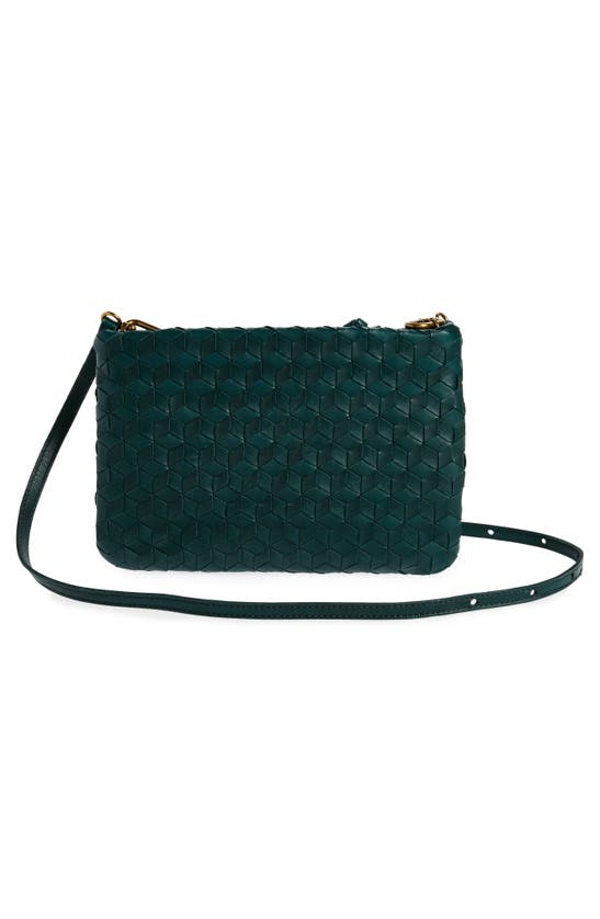 Shop Madewell The Puff Woven Crossbody Bag In Ancient Forest