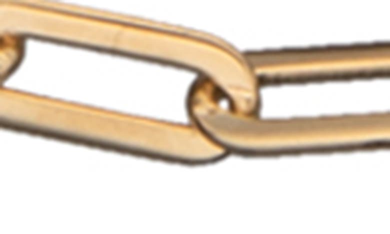 Shop Jennifer Zeuner Maggie Long Paper Clip Chain Necklace In 14k Yellow Gold Plated Silver