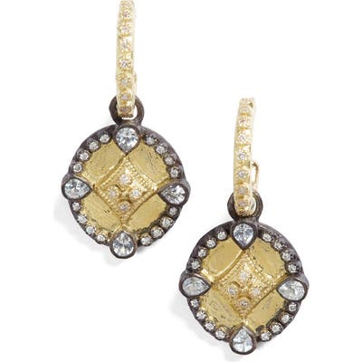 Armenta Old World Shield Diamond Drop Earrings