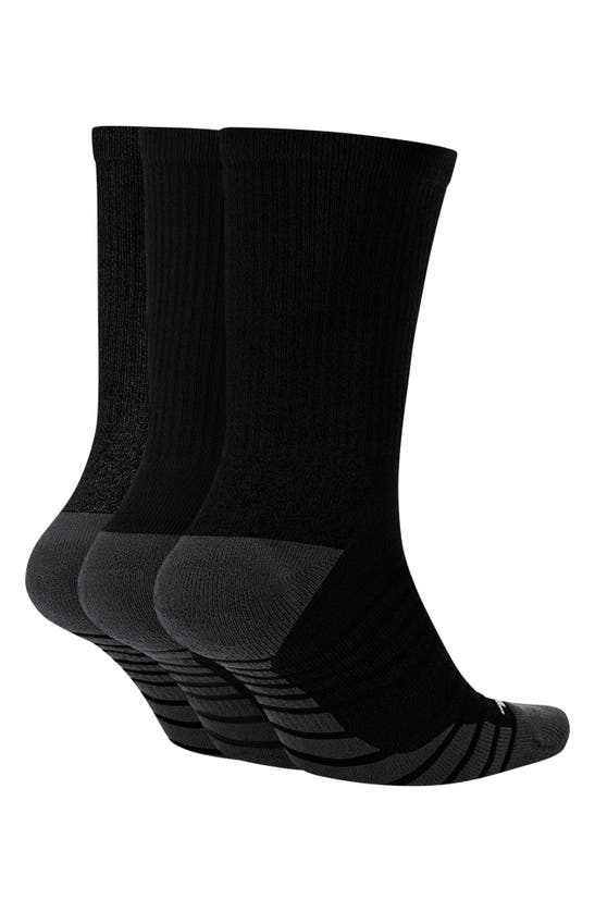 Shop Nike Everyday Max Cushion 3-pack Crew Socks In Black