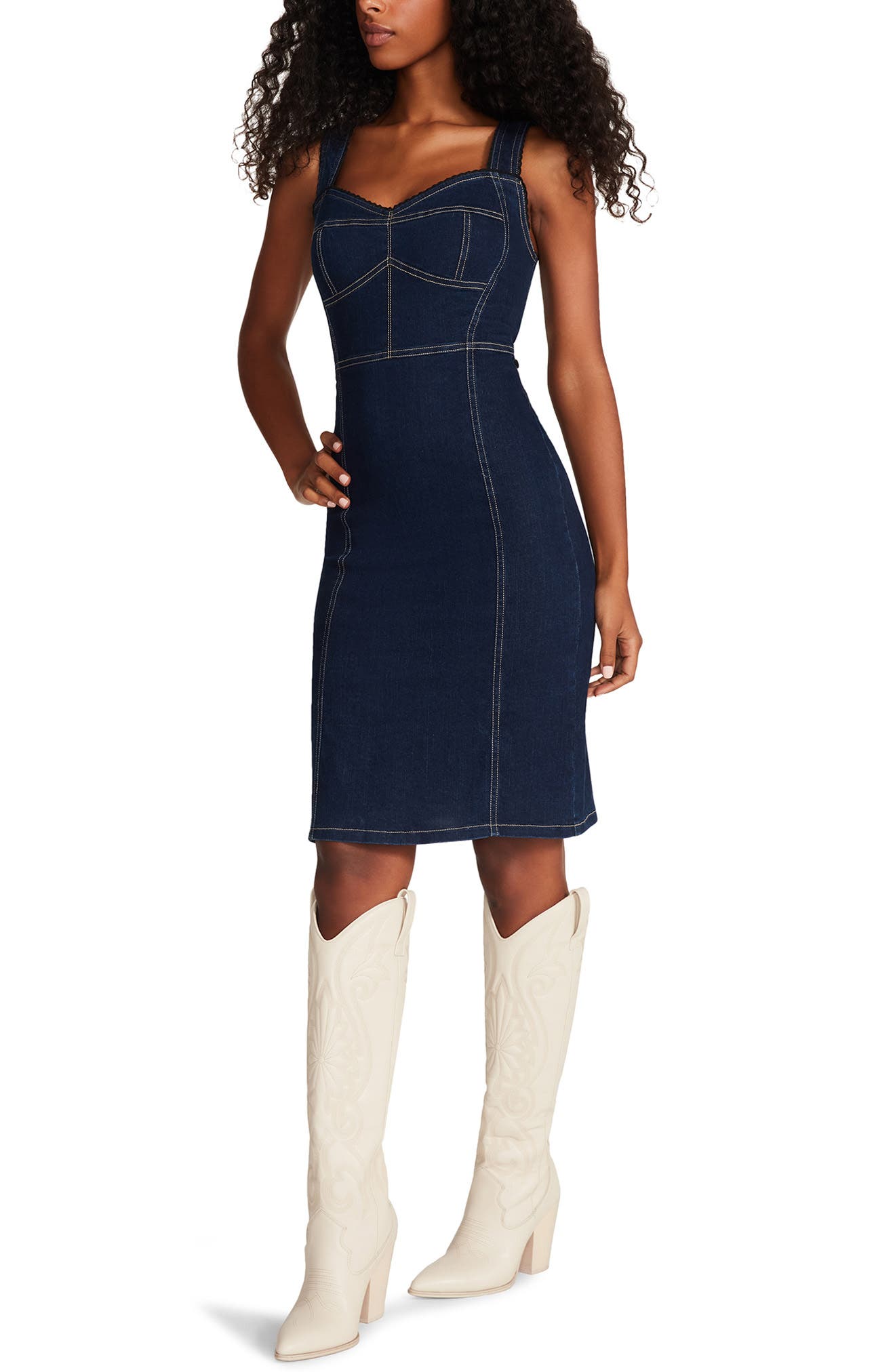 Steve Madden Estrella Bustier Denim Dress Nordstrom