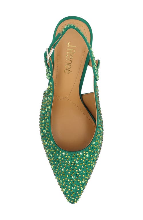 J. Reneé Viviene Slingback Pointed Toe Pump In Emerald