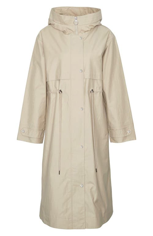 Barbour Lavender Waterproof Hooded Coat In Light Sand