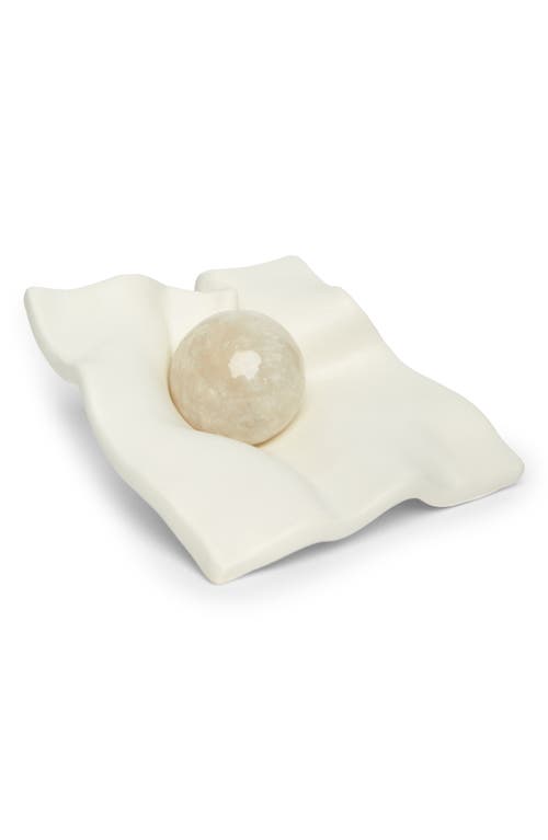 COMPLETEDWORKS Ceramic Jewelry Dish in Matte White