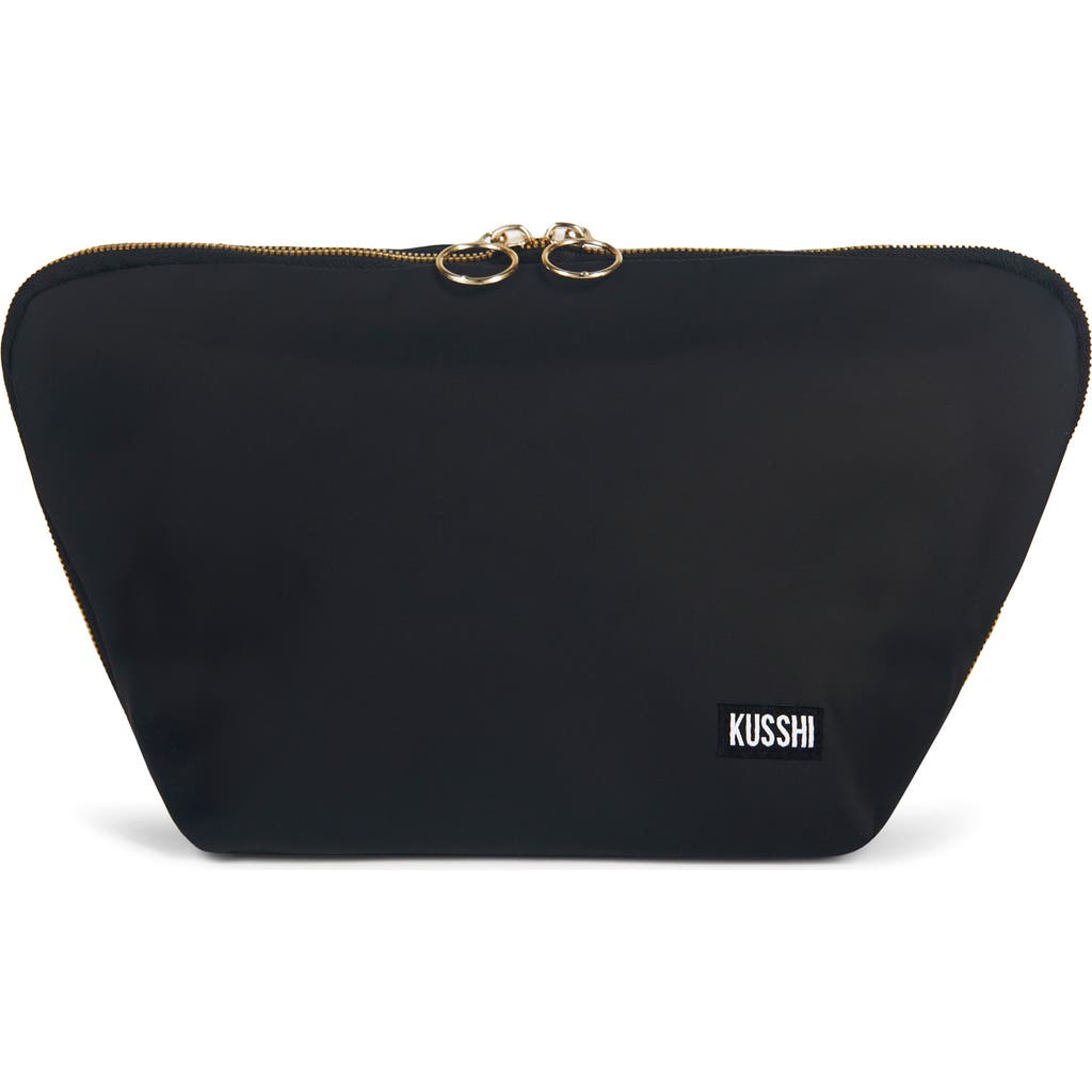 Kusshi Vacationer Makeup Bag In Black/cool Grey