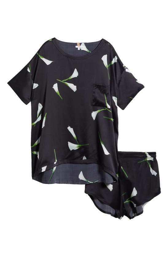 Shop Lunya Washable Silk Short Pajamas In Floating Lily
