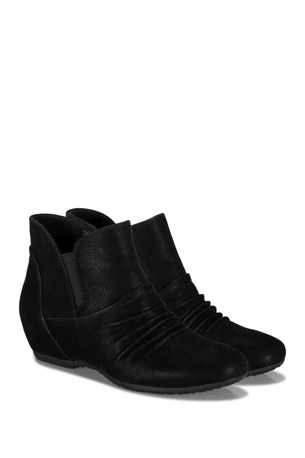 wedge booties wide width