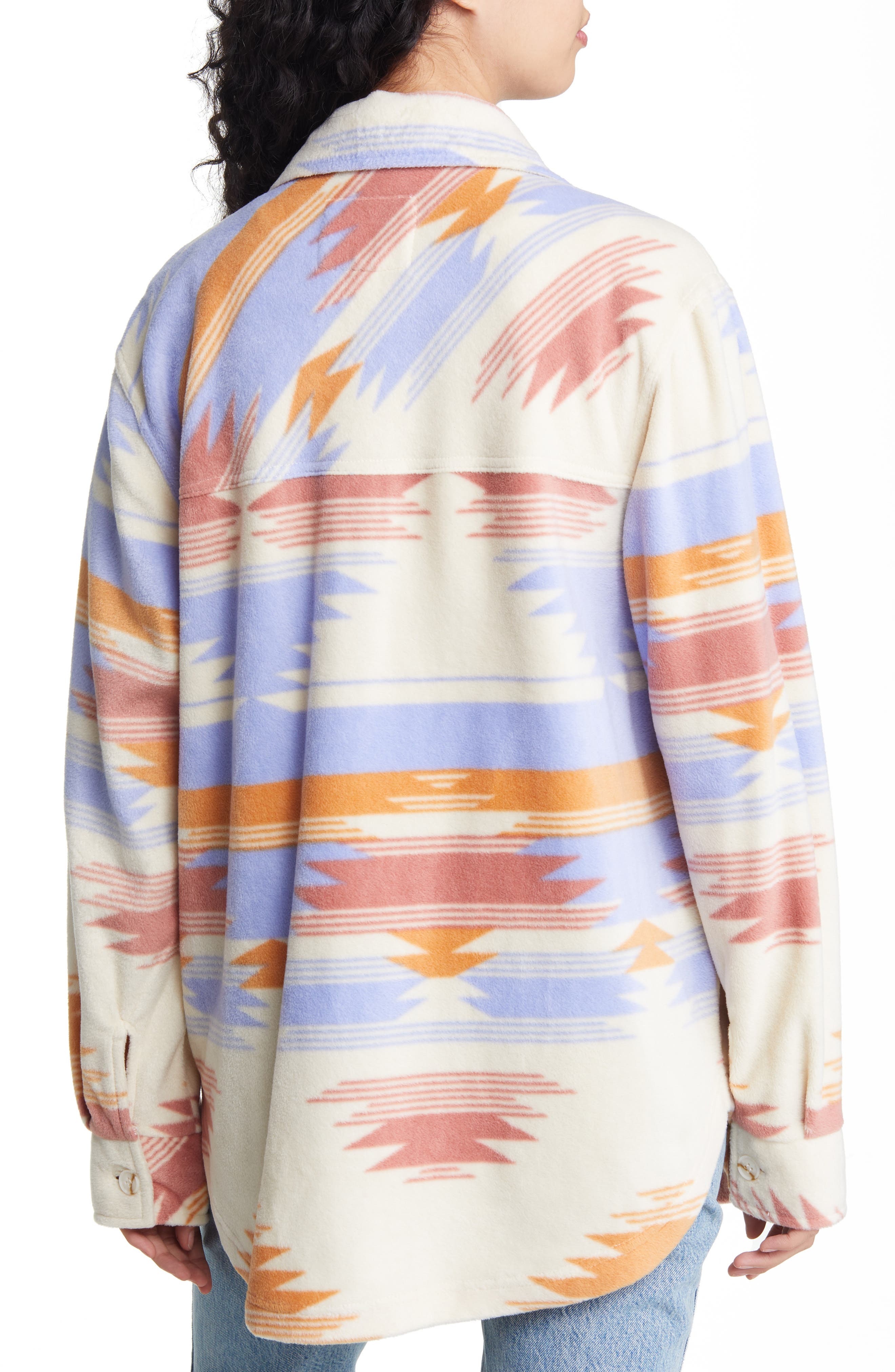 Thread & Supply Plaid Polar Fleece Shacket Nordstrom