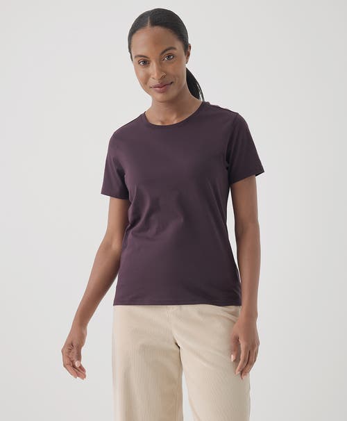 Pact Organic Cotton Softspun Crew Neck Tee In Plum