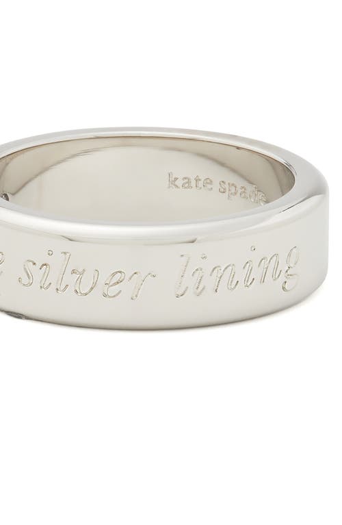 Shop Kate Spade New York Engraved Ring In Silver