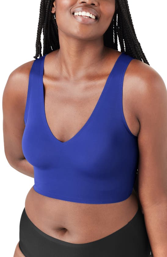 True & Co. True Body Scoop Neck Bralette In Laguna Blue