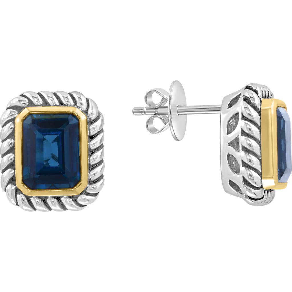 Effy Stone Stud Earrings In Blue