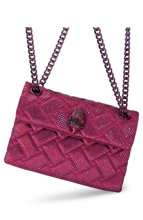 Shop Kurt Geiger London Mini Kensington Quilted Convertible Crossbody Bag In Open Pink