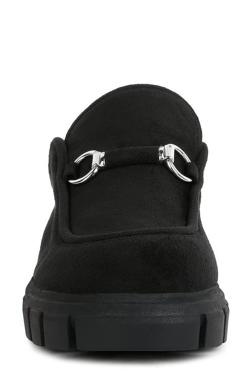 London Rag Prosper Velvet Slip On Loafers In Black