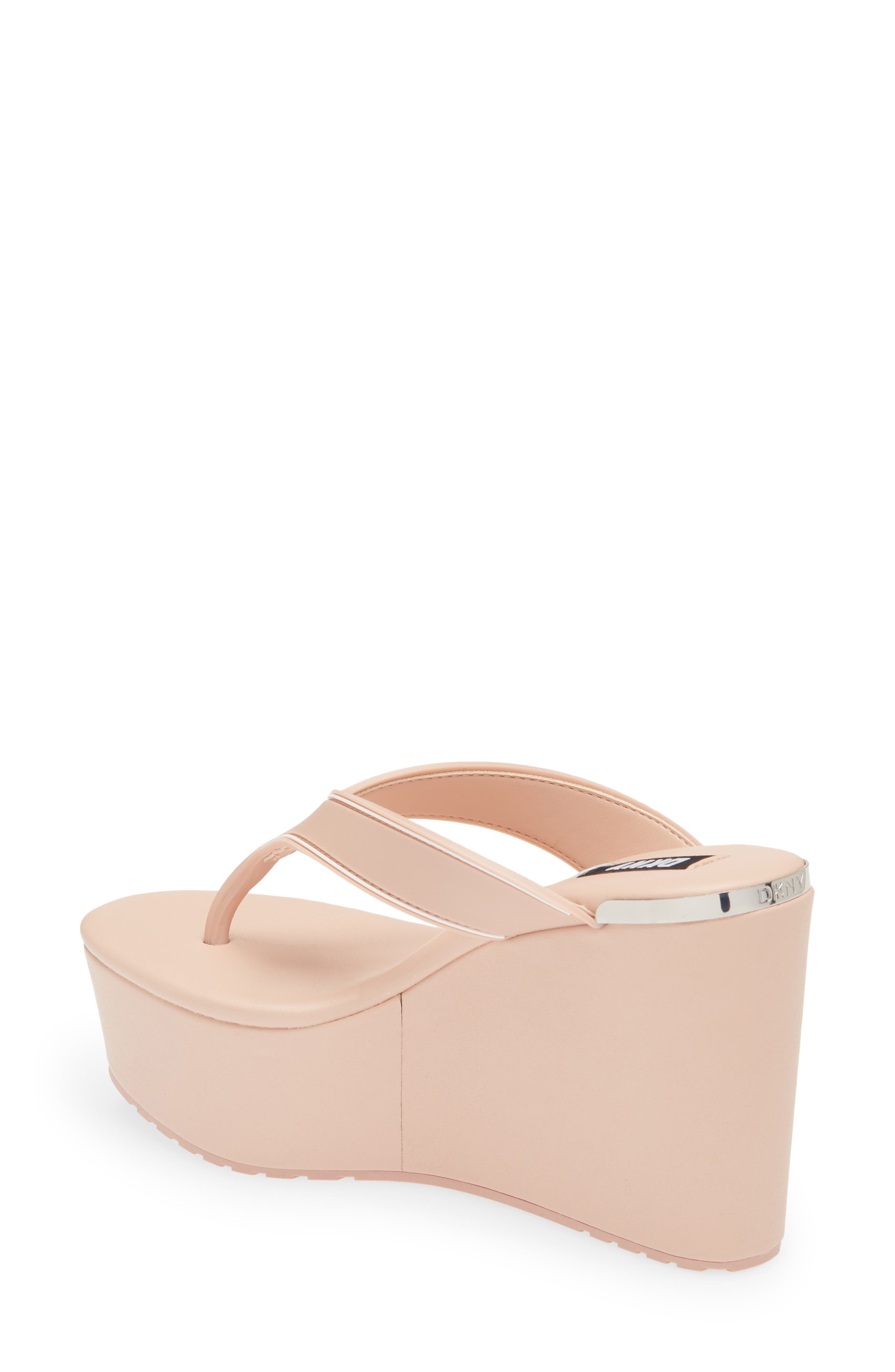 dkny platform wedge sandals