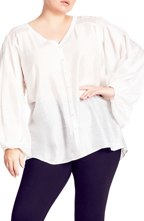 City Chic Ella Blouse in Ivory