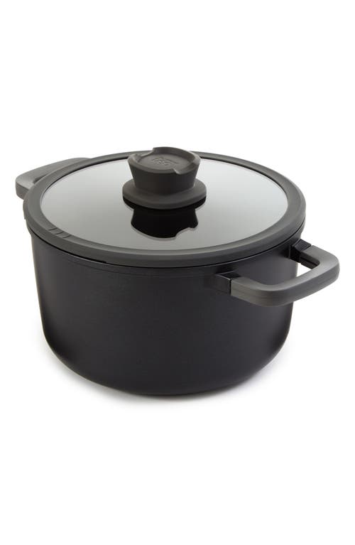 Berghoff Leo Stone Nonstick 5.9-quart Covered Stockpot In Black