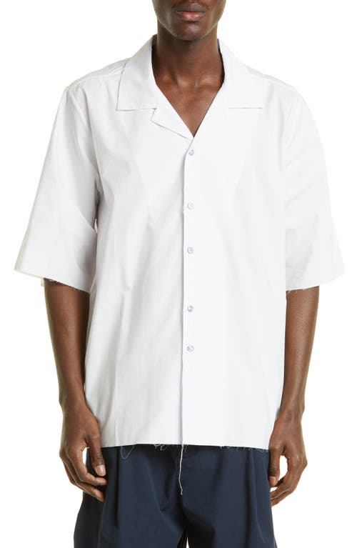 Camiel Fortgens School Short Sleeve Cotton Button-Up Shirt in Pale Lilac