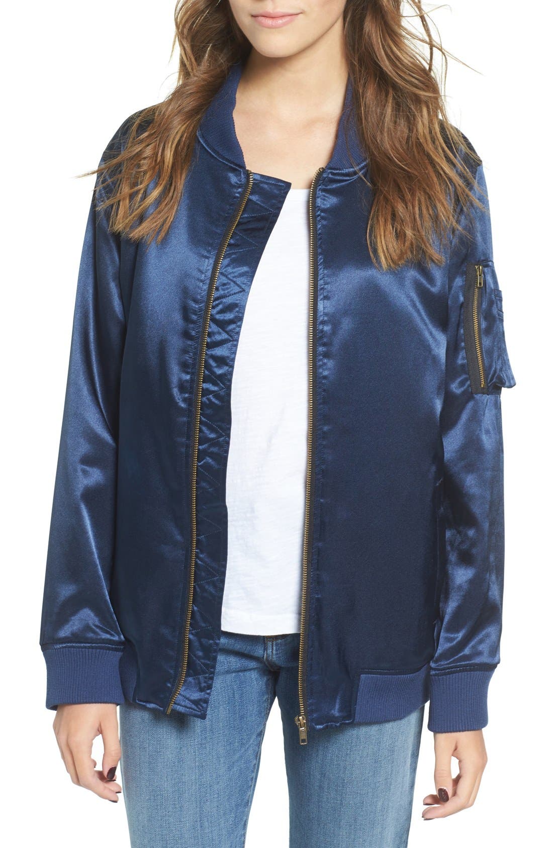 BP. Satin Bomber Jacket | Nordstrom