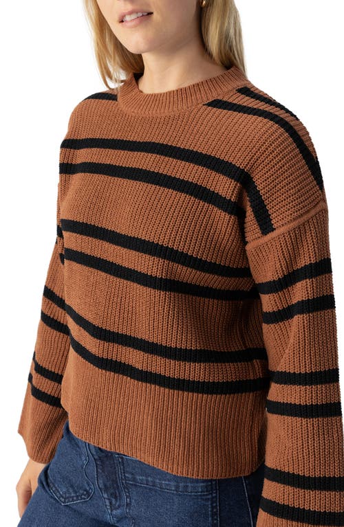 Shop Sanctuary Chilly Out Chenille Sweater In Rawhide/black Stripe