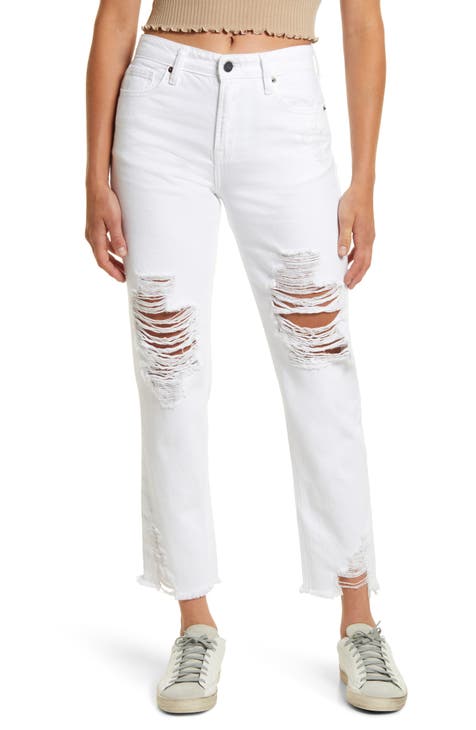 White Straight Leg Jeans
 Women s White Straight Leg Jeans