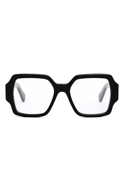 Triomphe 52mm Square Reading Glasses in Shiny Black