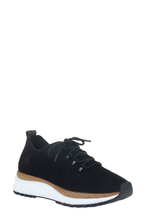Courier Platform Sneaker in Black Suede