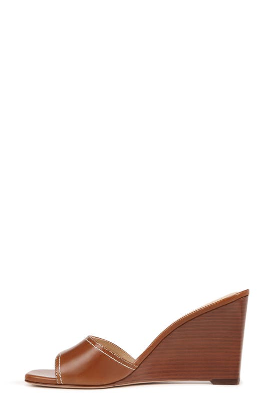 Shop Veronica Beard Ellen Wedge Slide Sandal In Caramel