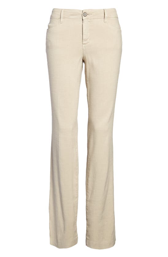 Shop Nydj Linen Trousers In Feather