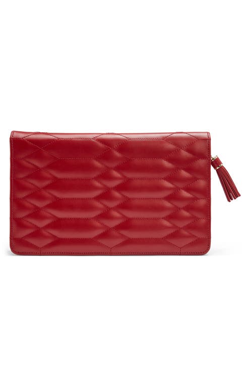 Caroline Large Leather Jewelry Travel Case in Red