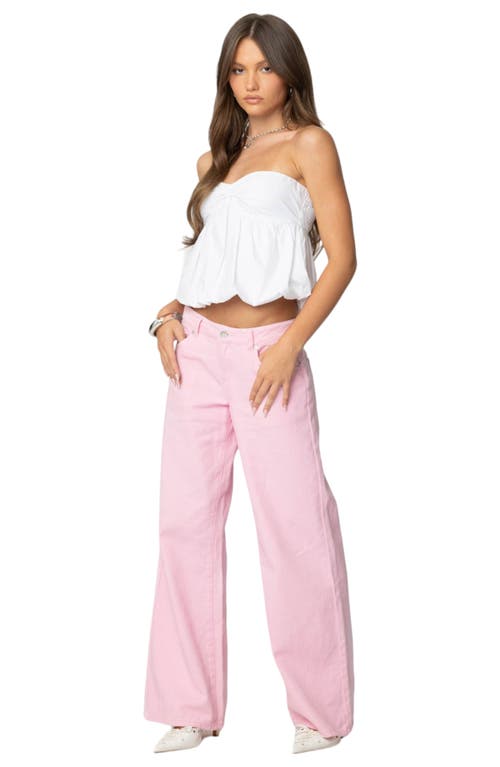 Edikted Serina Bubble Hem Sleeveless Top In White