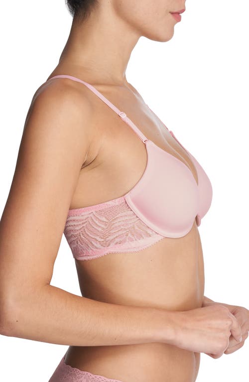 Shop Natori Underwire Front Close Contour Bra In Peony/whte